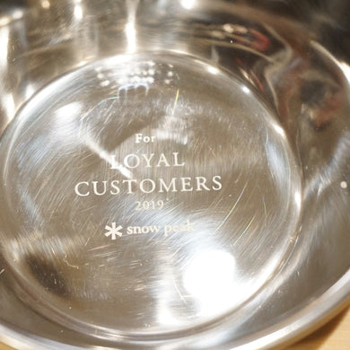 美品 スノーピーク（snow peak） ミラーポリッシュシェラカップ　2019 forロイヤルカスタマー バックパッカーズカップ テーブルウェア 記念品・非売品 [送料無料]