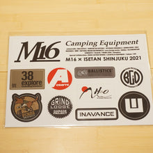 画像をギャラリービューアに読み込む, 未使用 　M16 Camping Equipment × ISETAN　SHINJUKU　ステッカー　アウトドアイベント　伊勢丹新宿店　限定品　 [12/2値下げ]