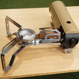 【点火確認済】美品 スノーピーク（snow peak） HOME & CAMPバーナー GS-600KH 焚火台・バーナー　ガスコンロ　卓上　カーキ色　シングルバーナー  [送料無料]