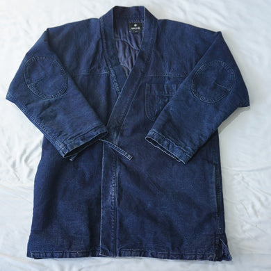 美品 スノーピーク（snow peak） ドテラジャケット JK-15AU104 ジャケット 古着 メンズ サイズ/L どてら　デニム地　中綿　防寒着 [送料無料]