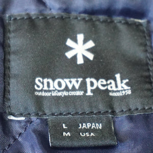 美品 スノーピーク（snow peak） ドテラジャケット JK-15AU104 ジャケット 古着 メンズ サイズ/L どてら　デニム地　中綿　防寒着 [送料無料]