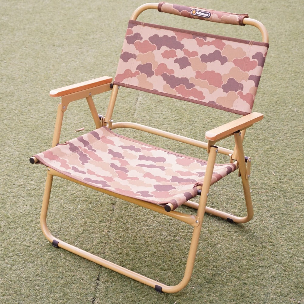 美品  Allstime シリタイムフォールディングチェア　クラウドカモ テーブル・チェア　ローチェア　ロースタイル　アウトドアチェア [送料無料][11/11値下げ]