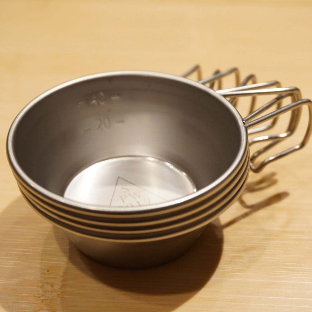 新品同様 スノーピーク（snow peak） SPWシェラカップ4個セット テーブルウェア　スノーピークウェイ 2019年　ノベルティ　非売品 [1/5値下げ]