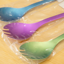 画像をギャラリービューアに読み込む, 未使用 スノーピーク（snow peak） TITANIUM SPORK3色セット SCT-004BL/PR/GR テーブルウェア  チタン先割れスプーン 海外限定色 ブルー/パープル/グリーン [送料無料]