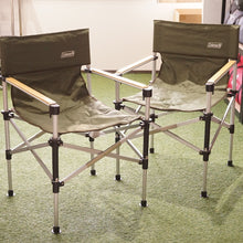画像をギャラリービューアに読み込む, 美品 コールマン（Coleman） 2WAYキャプテンチェア　2脚セット 2000031281 テーブル・チェア グリーン　ディレクターズチェア　ローチェアにも [送料無料]