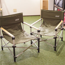 画像をギャラリービューアに読み込む, 美品 コールマン（Coleman） 2WAYキャプテンチェア　2脚セット 2000031281 テーブル・チェア グリーン　ディレクターズチェア　ローチェアにも [送料無料]