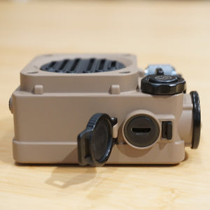 【動作確認済】新品同様 ミューゼン（muzen）WILD MINI ポータブル BLUETOOTH スピーカー フィールドギア Desert yellow ライト機能付き [送料無料]