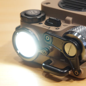 【動作確認済】新品同様 ミューゼン（muzen）WILD MINI ポータブル BLUETOOTH スピーカー フィールドギア Desert yellow ライト機能付き [送料無料]