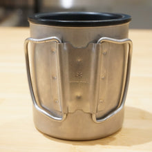 画像をギャラリービューアに読み込む, 美品 スノーピーク（snow peak） チタンダブルマグ450＆チタンダブルマグ450ml用フタ MG-143/MGC-053 テーブルウェア　チタン製 [送料無料]