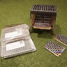 画像をギャラリービューアに読み込む, 美品 笑's（Sho's） B6君 チタニウム　各種セット SHO-002-00 焚火台・バーナー　ソロキャンプ　焚火グリル グリルプレート 焼き網 [送料無料]