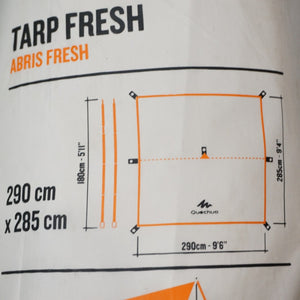 【組立確認済】美品 ケシュア（Quechua） TARP FRESH タープ レクタタープ 遮熱性・遮光性 夏場の日よけに最適 [送料無料]