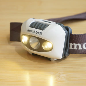 【点灯確認済】モンベル（mont-bell） パワーヘッドランプ ランタン・ライト ホワイト 単4形乾電池3本 ヘッドライト ヘッドランプ [送料無料]