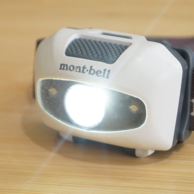 【点灯確認済】モンベル（mont-bell） パワーヘッドランプ ランタン・ライト ホワイト 単4形乾電池3本 ヘッドライト ヘッドランプ [送料無料]
