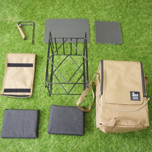 画像をギャラリービューアに読み込む, 美品 ゼインアーツ（ZANE ARTS） グラートステイクラック BG-005 フィールドギア　ラック　ペグケース　ギアケース  便利なリフター付き [送料無料]