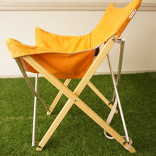 画像をギャラリービューアに読み込む, 美品 スノーピーク（snow peak） Take!チェア　イエロー LV-080YL テーブル・チェア 旧品番のみのカラー 希少 竹 6号帆布 黄色 [送料無料]