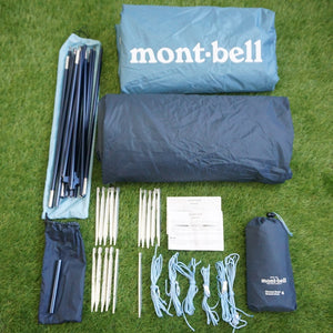 【組立確認済】美品 モンベル（mont-bell） クロノスドーム4型グランドシートセット #1122492 テント スカイブルー ドーム型 [送料無料]