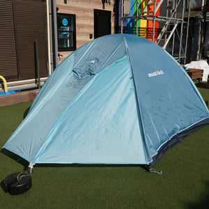 【組立確認済】美品 モンベル（mont-bell） クロノスドーム4型グランドシートセット #1122492 テント スカイブルー ドーム型 [送料無料]