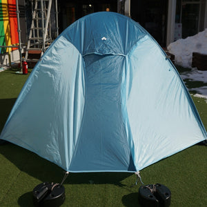 【組立確認済】美品 モンベル（mont-bell） クロノスドーム4型グランドシートセット #1122492 テント スカイブルー ドーム型 [送料無料]