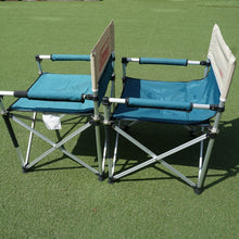 画像をギャラリービューアに読み込む, 美品 
 コールマン【Coleman】 スリムキャプテンチェア　２脚セット ‎170-7509 テーブル・チェア
 グリーン/ベージュ [送料無料]