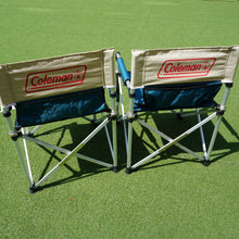 画像をギャラリービューアに読み込む, 美品 
 コールマン【Coleman】 スリムキャプテンチェア　２脚セット ‎170-7509 テーブル・チェア
 グリーン/ベージュ [送料無料]