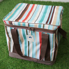 画像をギャラリービューアに読み込む, 美品 
 ロゴス【LOGOS】 デザインクーラー25 ブルーストライプ 81670705 クーラー・保温