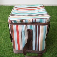 画像をギャラリービューアに読み込む, 美品 
 ロゴス【LOGOS】 デザインクーラー25 ブルーストライプ 81670705 クーラー・保温