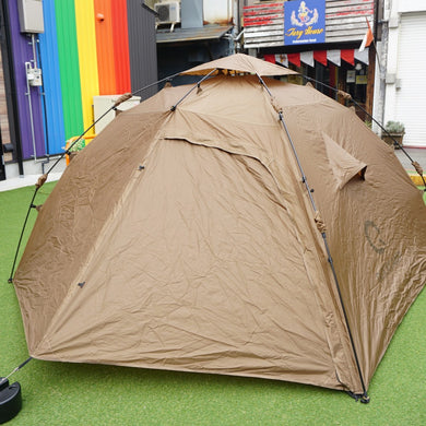 美品 
 クイックキャンプ【QUICKCAMP】 ダブルウォールテント 4人用 QC-HL270 テント
 タン