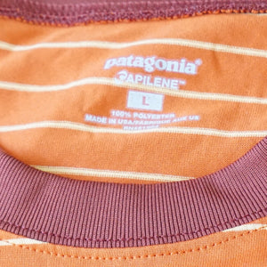 美品 
 パタゴニア【patagonia】 ボーダーTシャツ Tシャツ・カットソー
 オレンジ メンズ