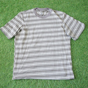 美品 
 パタゴニア【patagonia】 ボーダーTシャツ Tシャツ・カットソー
 グレー×ホワイト メンズ