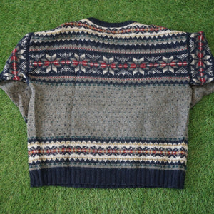 美品 
 ウールリッチ【WOOLRICH】 総柄セーター S373 ニット
 ネイビー メンズ