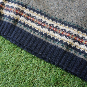 美品 
 ウールリッチ【WOOLRICH】 総柄セーター S373 ニット
 ネイビー メンズ