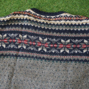 美品 
 ウールリッチ【WOOLRICH】 総柄セーター S373 ニット
 ネイビー メンズ