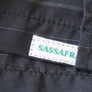 未使用 
 ガーデナーハーフ SF-201617 ササフラス(SASSAFRAS)  Taffeta Border シャツ・ブラウス
 ブラック メンズ