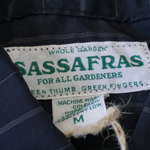 未使用 
 ガーデナーハーフ SF-201617 ササフラス(SASSAFRAS)  Taffeta Border シャツ・ブラウス
 ブラック メンズ