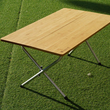 画像をギャラリービューアに読み込む, 美品 
 スノーピーク【snow peak】 ワンアクションローテーブル竹 LV-100T テーブル・チェア