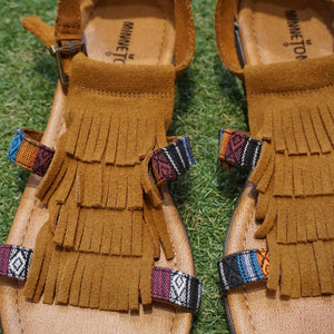 新品同様 
 ミネトンカ(Minnetonka)　MAUI 71302 アリゾナプリント サンダル
 ブラウン レディース