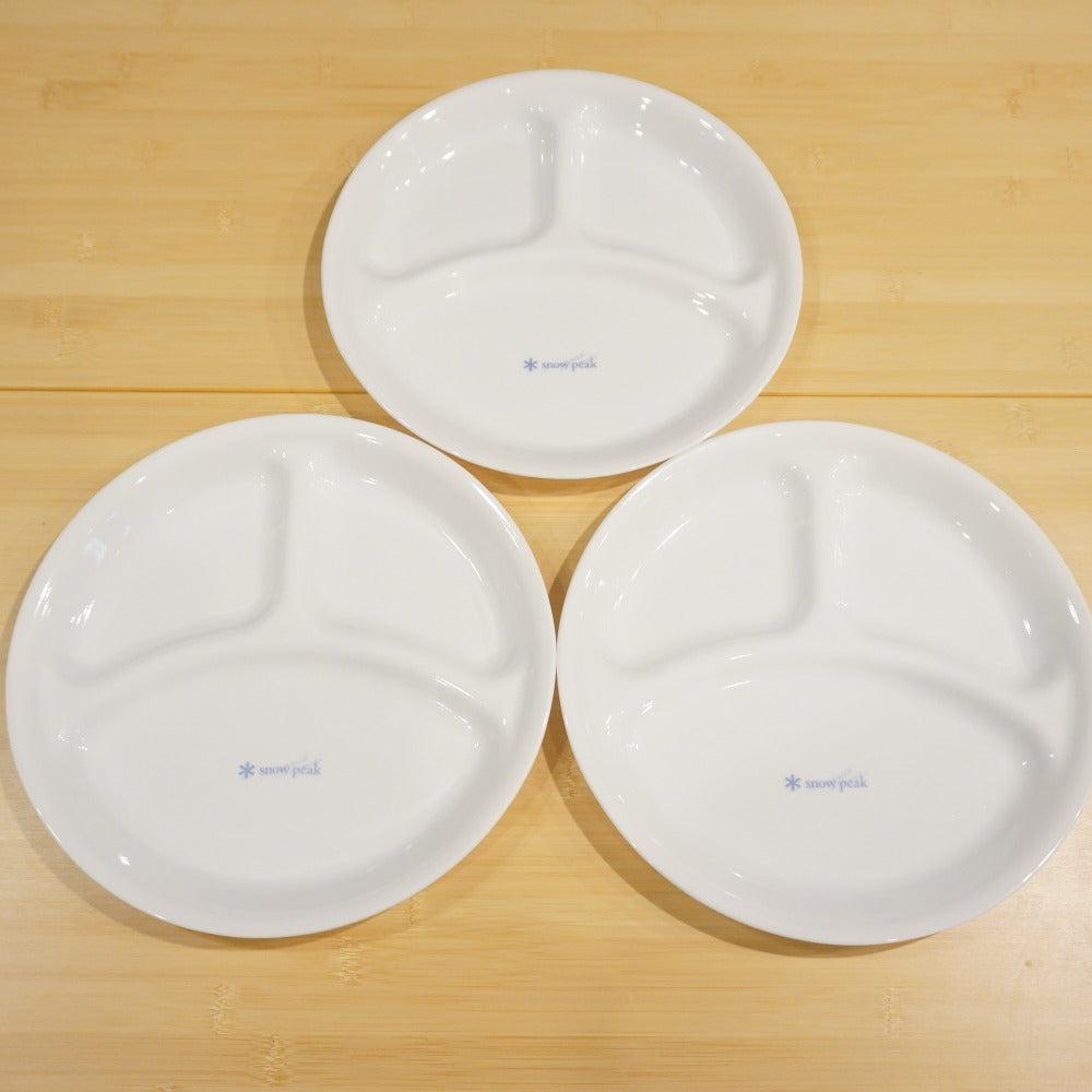 美品 
 スノーピーク【snow peak】 コレールランチプレート3枚セット BP310-SA USA製 テーブルウェア