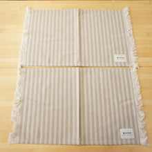 画像をギャラリービューアに読み込む, 未使用 スノーピーク（snow peak） Cotton Herringbone Stripe TableMat  コットンヘリンボーン ストライプテーブルマット UO-AC-20AU004BG  Beige ベージュ