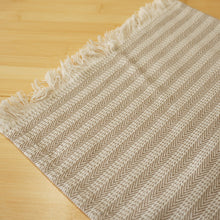 画像をギャラリービューアに読み込む, 未使用 スノーピーク（snow peak） Cotton Herringbone Stripe TableMat  コットンヘリンボーン ストライプテーブルマット UO-AC-20AU004BG  Beige ベージュ