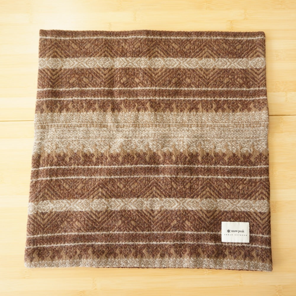未使用 スノーピーク（snow peak） Shetland Cotton JQ Cushion Cover シェットランドコットン JQ クッションカバー UO-AC-20AU003BR Brown [送料無料]