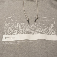 画像をギャラリービューアに読み込む, 未使用 スノーピーク（snow peak） Graphic Parka グラフィックパーカー XL M.Grey MM4110-PK0105MG パーカー マウスグレー 白馬連山  2021秋冬 [送料無料]